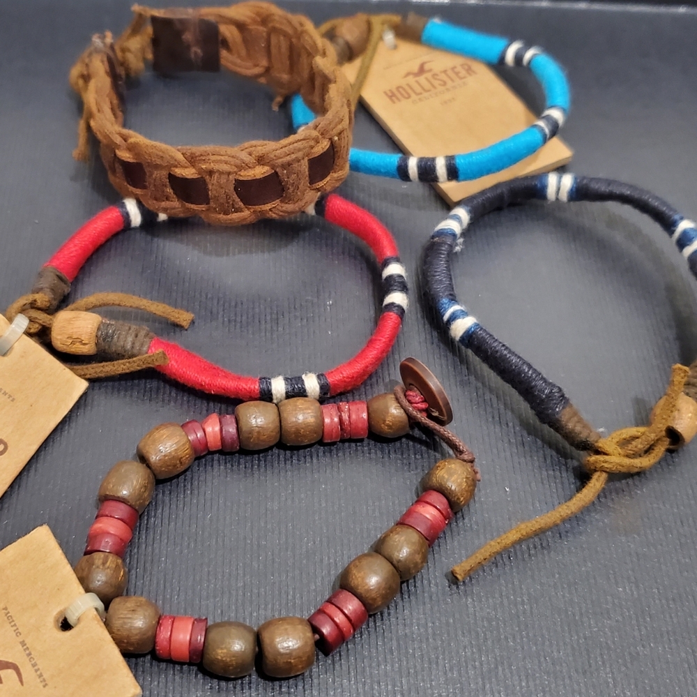 5pc AF HOLLISTER BRACELETS NWOT & NWT